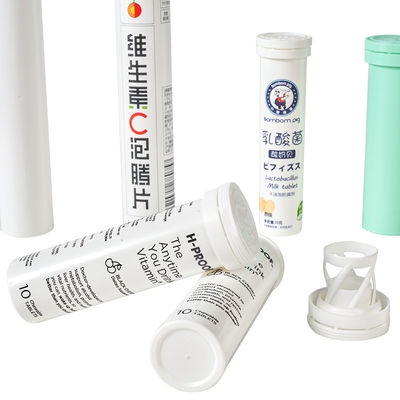 Custom PP Vitamin Tablet Effervescent Empty Plastic Bottles Milk Tablet Tube with Flip