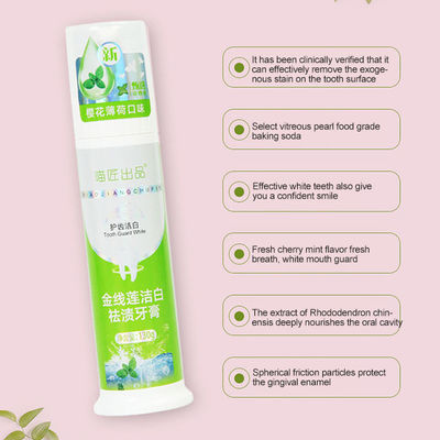Private Label NatureTeeth Whitening Foam Toothpaste with Mint Flavor Herbal Ingredients