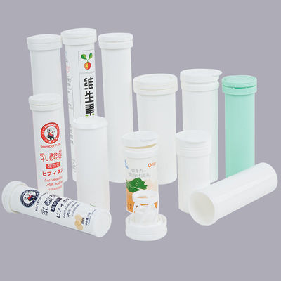 Effervescent Tablet Pills Packaging Container with Twist Lock PP Collar and Base Material
