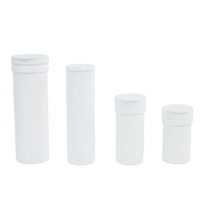 Customized Logo Small Capacity White Plastic Vitamin C Medicine Pill Bottle With PP Cap