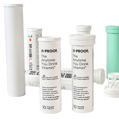 Customized Logo Small Capacity White Plastic Vitamin C Medicine Pill Bottle With PP Cap