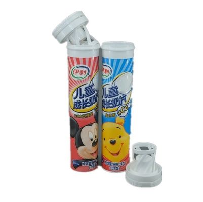 Non Disposable Vitamin Pill Tube with Desiccant Cover for Ice Cream Plastic Packaging