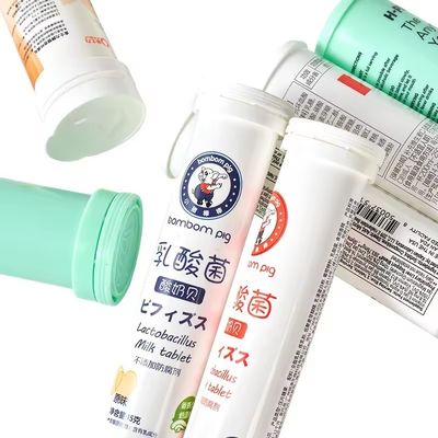 OEM ODM 144mm Vitamin Effervescent Tablets Tubes with White Logo and Twist Lock Cap
