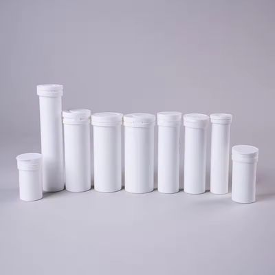 OEM ODM 144mm Vitamin Effervescent Tablets Tubes with White Logo and Twist Lock Cap