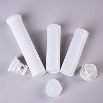 PP Base Material Plastic Effervescent Tablet Tube Bottle with Desiccant Flip Cover Pill VC Candy Packaging