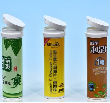 Plastic PP Tubes With Or Without Desiccant Spiral Lids For Packaging Of Supplements