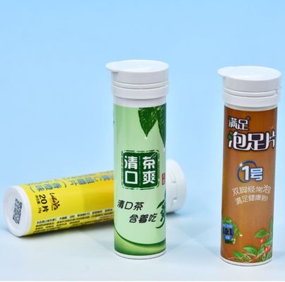 Plastic PP Tubes With Or Without Desiccant Spiral Lids For Packaging Of Supplements