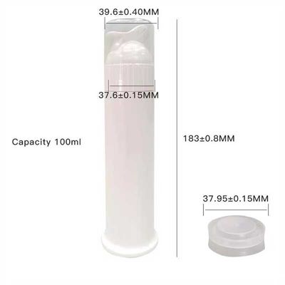 Easy-to-use PP Plastic Airless Toothpaste Pump Bottle Custom Color Logo Available 75ml