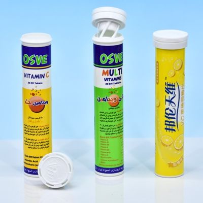 Effervescent Tablet Tube Bottle for Pills Candy Packaging Customize Logo PP Material