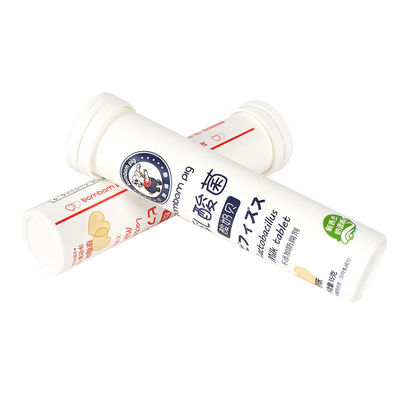 Food grade PP customized effervescent tablet empty bottle filling tube with flip cap