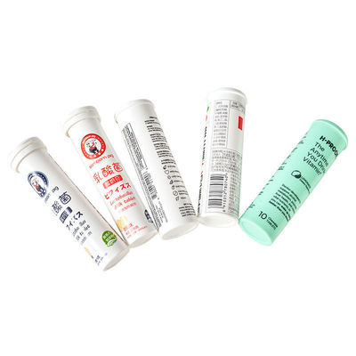 Food grade PP customized effervescent tablet empty bottle filling tube with flip cap