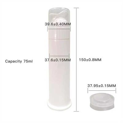Easy Access Eco-friendly PP Materials Airless Pump Bottles Toothpaste Custom Logo 75ml